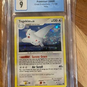 Togekiss Holo 2008 great encounters Graded 9 by cgc
